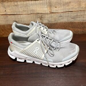 On Cloudswift Womens 9.5 Grey White Cloudtec Helion Running Shoes Athletic